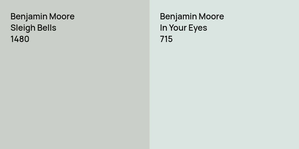 Benjamin Moore Sleigh Bells vs. Benjamin Moore In Your Eyes