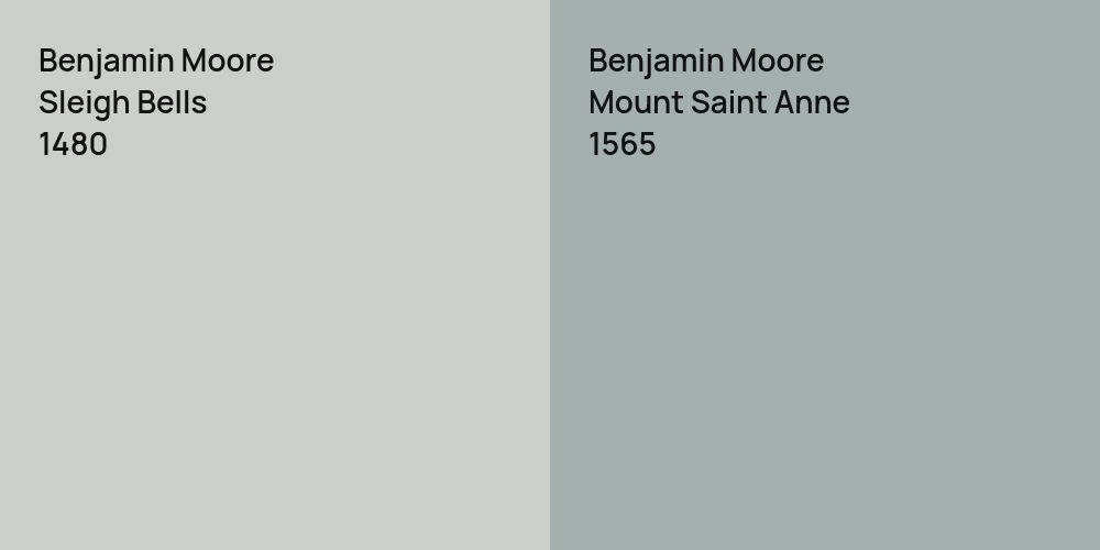 Benjamin Moore Sleigh Bells vs. Benjamin Moore Mount Saint Anne