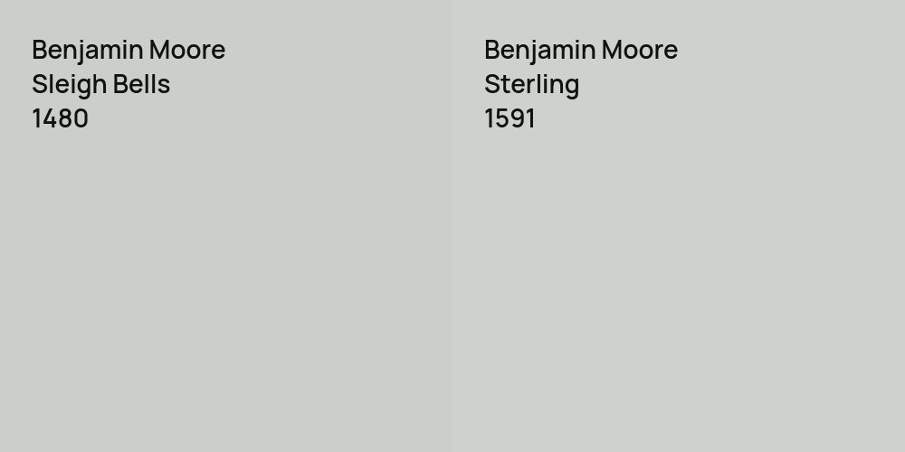 Benjamin Moore Sleigh Bells vs. Benjamin Moore Sterling