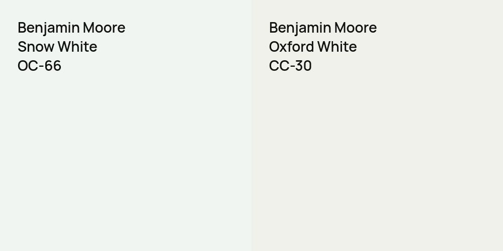 Benjamin Moore Snow White vs. Benjamin Moore Oxford White