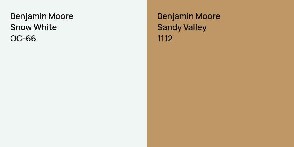 Benjamin Moore Snow White vs. Benjamin Moore Sandy Valley