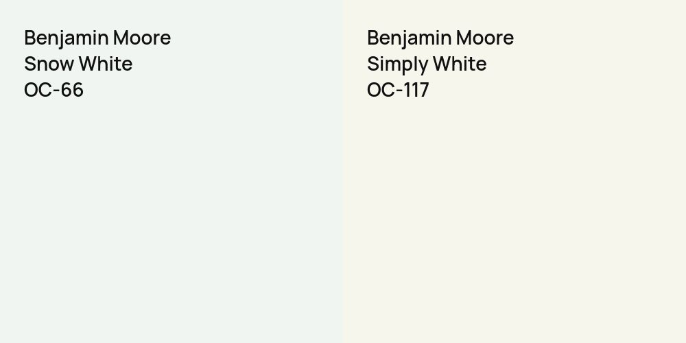 Benjamin Moore Snow White vs. Benjamin Moore Simply White