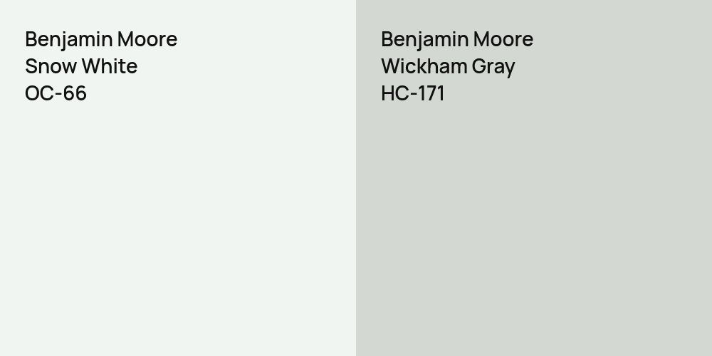 Benjamin Moore Snow White vs. Benjamin Moore Wickham Gray