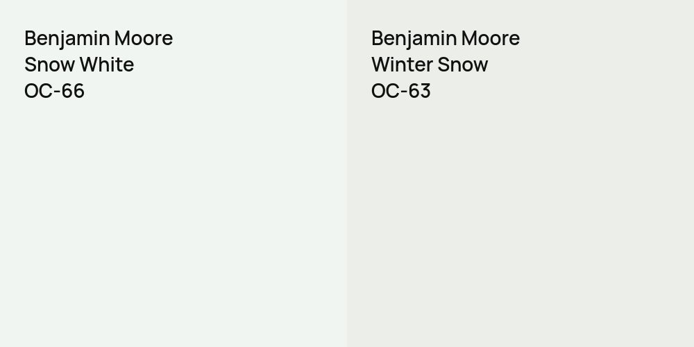 Benjamin Moore Snow White vs. Benjamin Moore Winter Snow