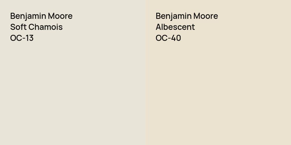 Benjamin Moore Soft Chamois vs. Benjamin Moore Albescent