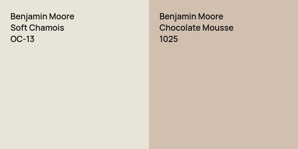 Benjamin Moore Soft Chamois vs. Benjamin Moore Chocolate Mousse