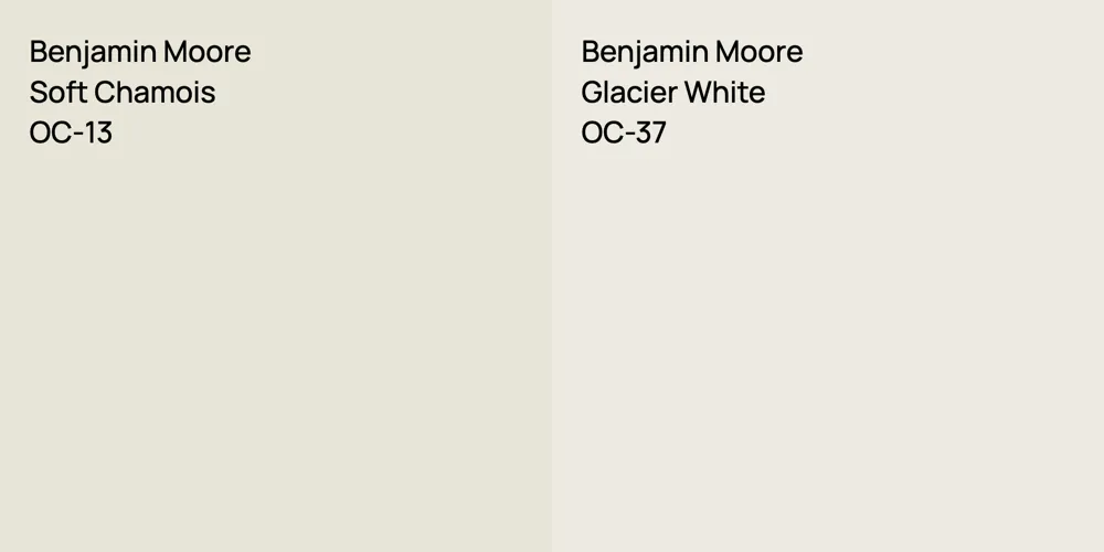 Benjamin Moore Soft Chamois vs. Benjamin Moore Glacier White