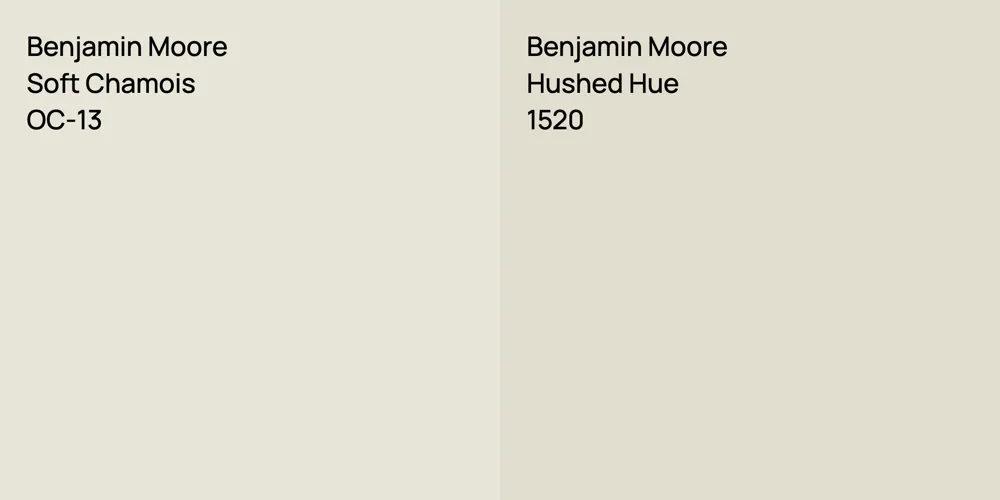 Benjamin Moore Soft Chamois vs. Benjamin Moore Hushed Hue