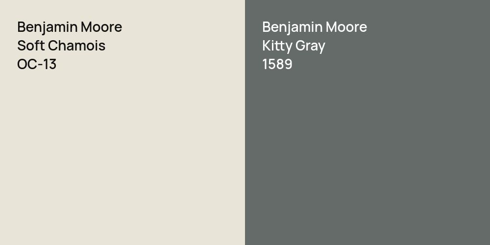 Benjamin Moore Soft Chamois vs. Benjamin Moore Kitty Gray