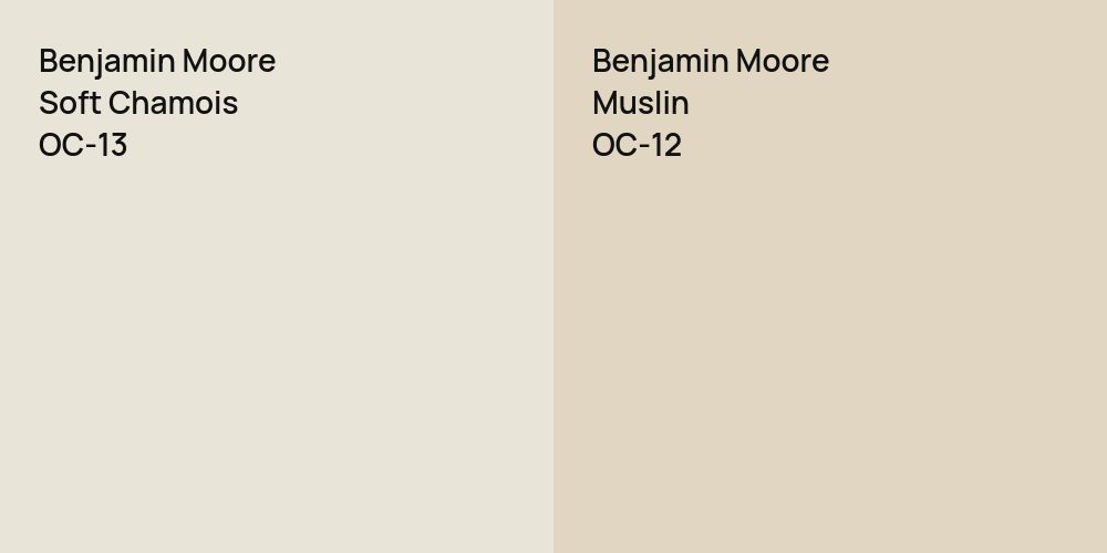 Benjamin Moore Soft Chamois vs. Benjamin Moore Muslin