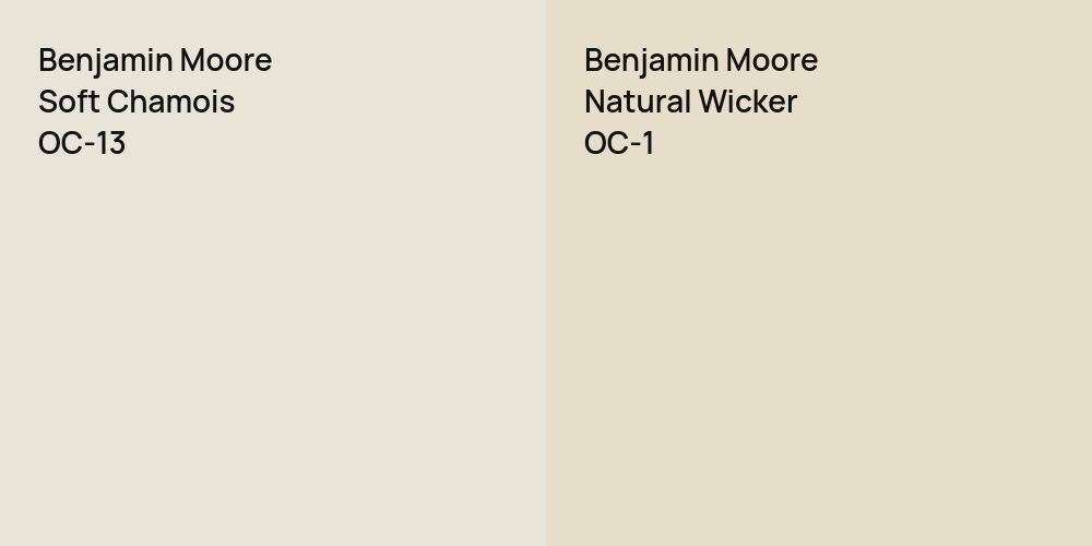 Benjamin Moore Soft Chamois vs. Benjamin Moore Natural Wicker