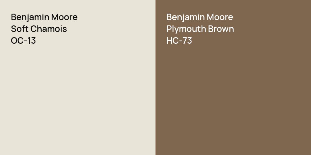 Benjamin Moore Soft Chamois vs. Benjamin Moore Plymouth Brown