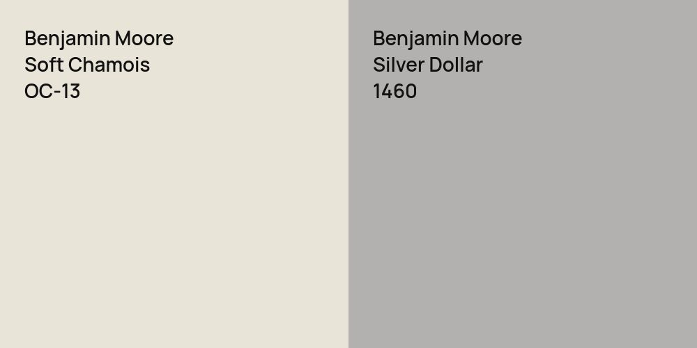 Benjamin Moore Soft Chamois vs. Benjamin Moore Silver Dollar