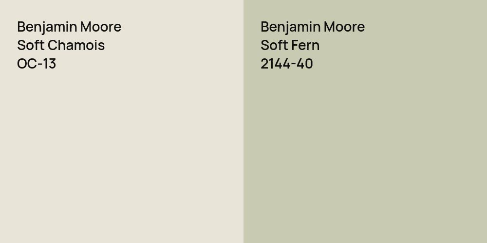 Benjamin Moore Soft Chamois vs. Benjamin Moore Soft Fern