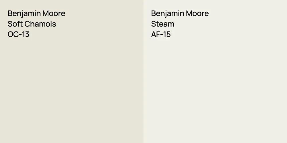 Benjamin Moore Soft Chamois vs. Benjamin Moore Steam