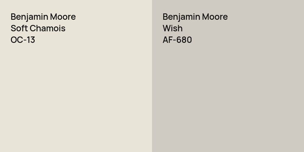 Benjamin Moore Soft Chamois vs. Benjamin Moore Wish