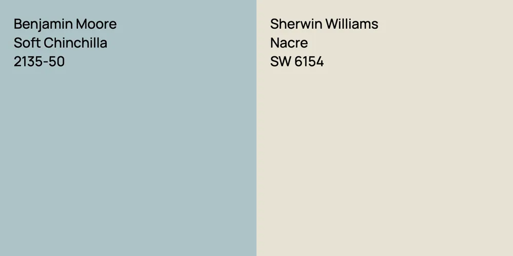 Benjamin Moore Soft Chinchilla vs. Sherwin Williams Nacre