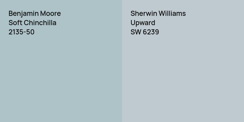 Benjamin Moore Soft Chinchilla vs. Sherwin Williams Upward