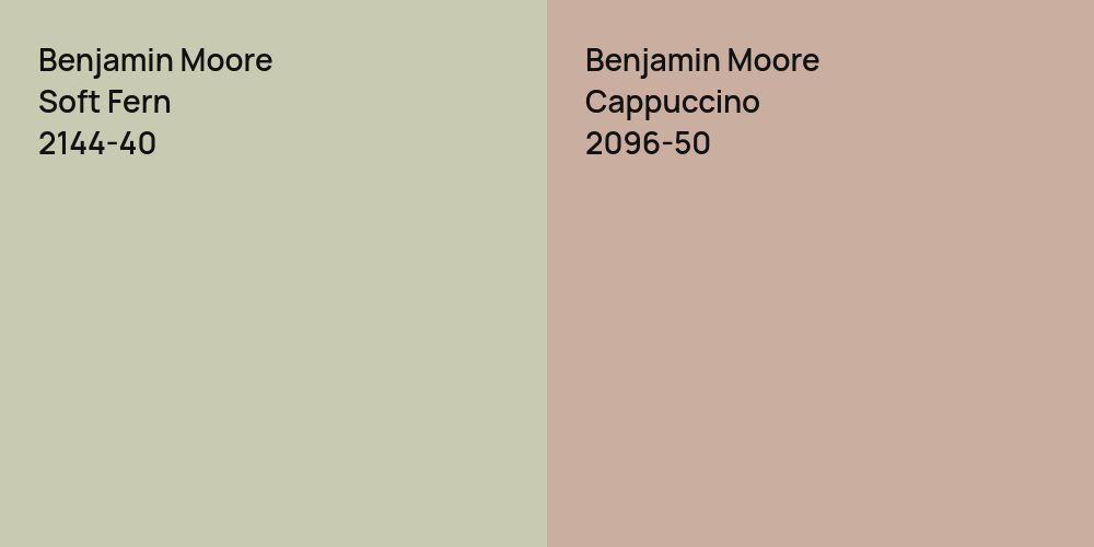 Benjamin Moore Soft Fern vs. Benjamin Moore Cappuccino