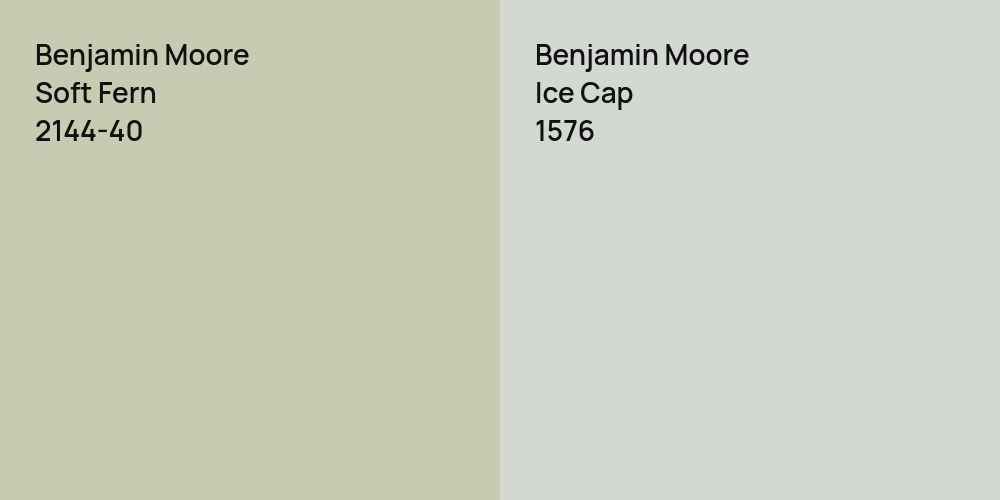 Benjamin Moore Soft Fern vs. Benjamin Moore Ice Cap