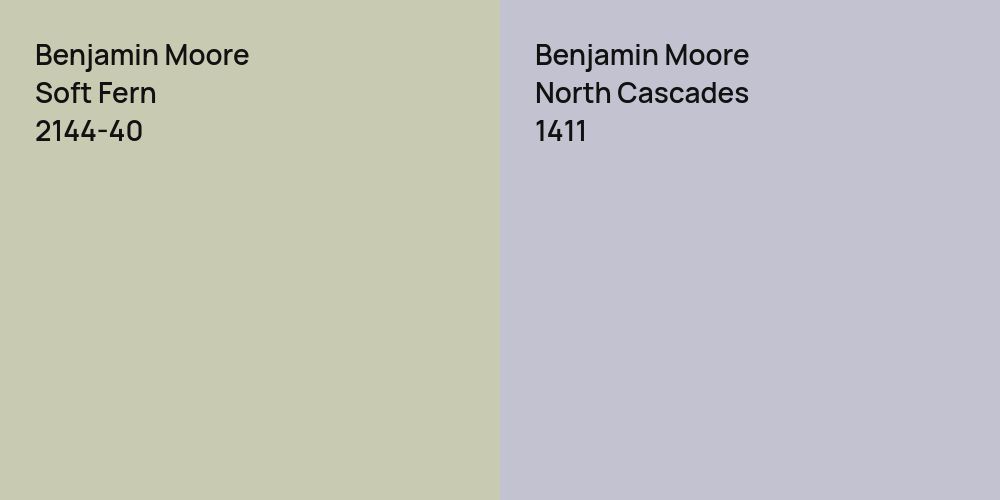 Benjamin Moore Soft Fern vs. Benjamin Moore North Cascades