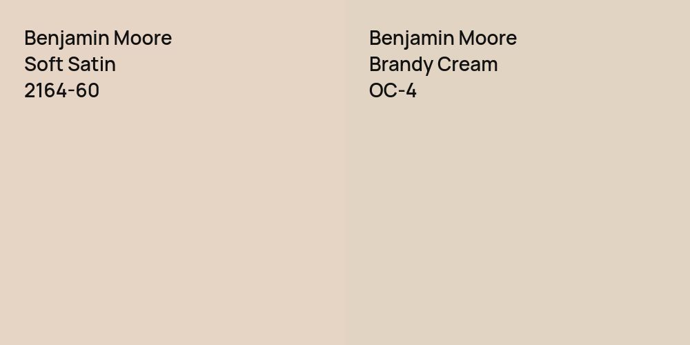 Benjamin Moore Soft Satin vs. Benjamin Moore Brandy Cream