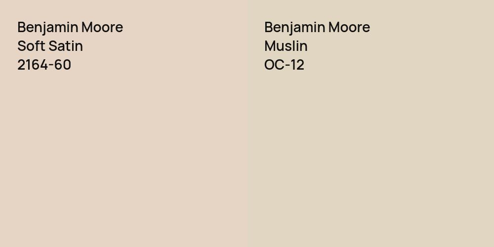 Benjamin Moore Soft Satin vs. Benjamin Moore Muslin