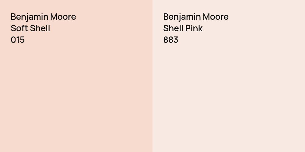 Benjamin Moore Soft Shell vs. Benjamin Moore Shell Pink