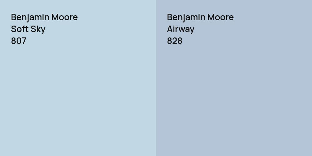 Benjamin Moore Soft Sky vs. Benjamin Moore Airway