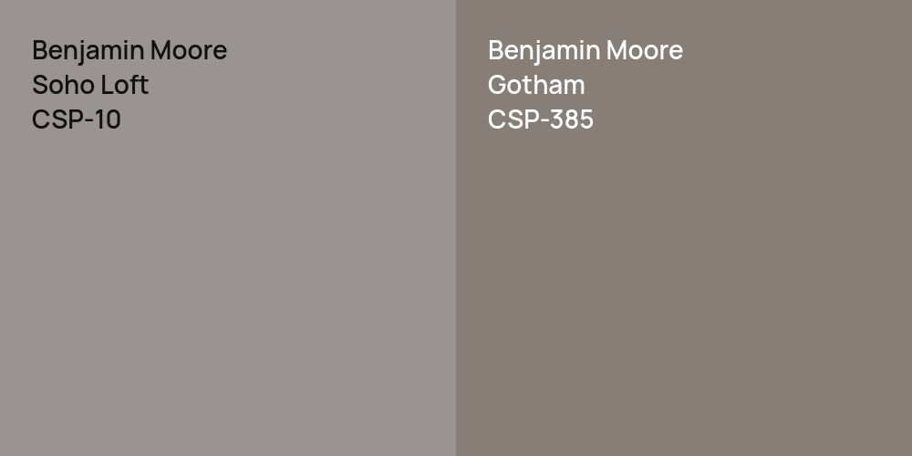 Benjamin Moore Soho Loft vs. Benjamin Moore Gotham