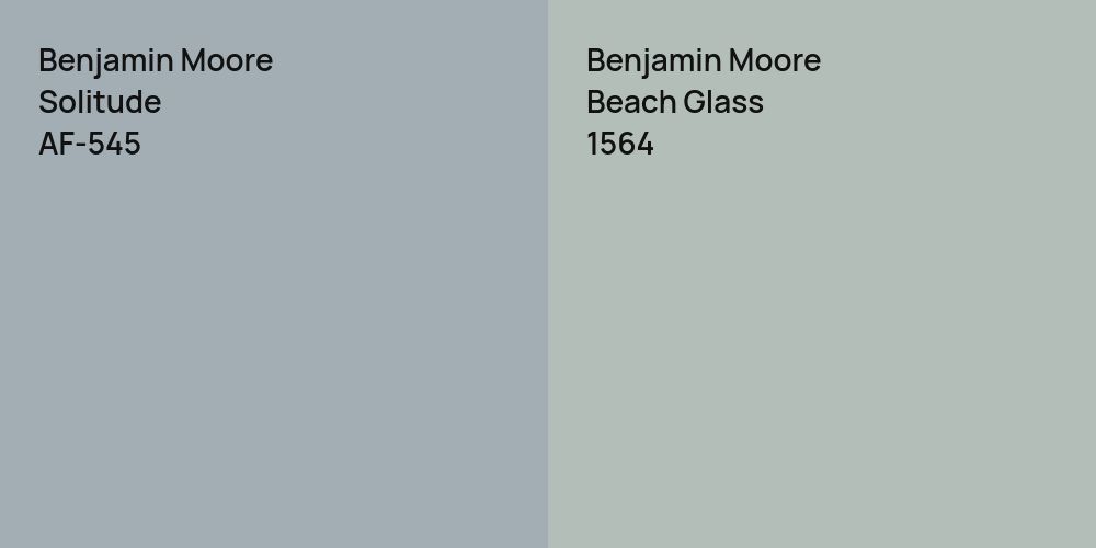 Benjamin Moore Solitude vs. Benjamin Moore Beach Glass