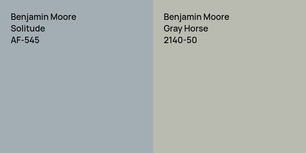 Benjamin Moore Solitude vs. Benjamin Moore Gray Horse