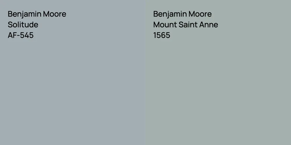 Benjamin Moore Solitude vs. Benjamin Moore Mount Saint Anne