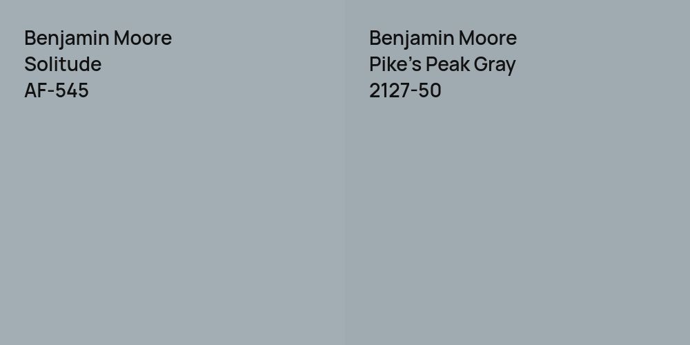 Benjamin Moore Solitude vs. Benjamin Moore Pike's Peak Gray