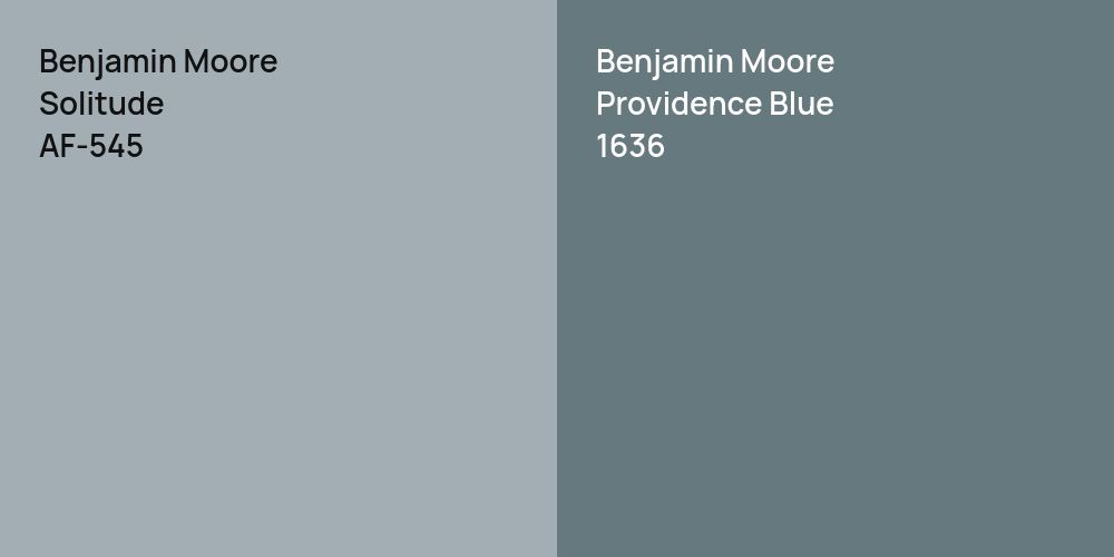 Benjamin Moore Solitude vs. Benjamin Moore Providence Blue