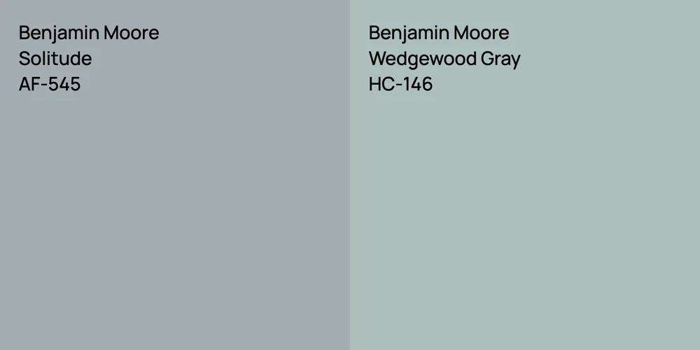 Benjamin Moore Solitude vs. Benjamin Moore Wedgewood Gray