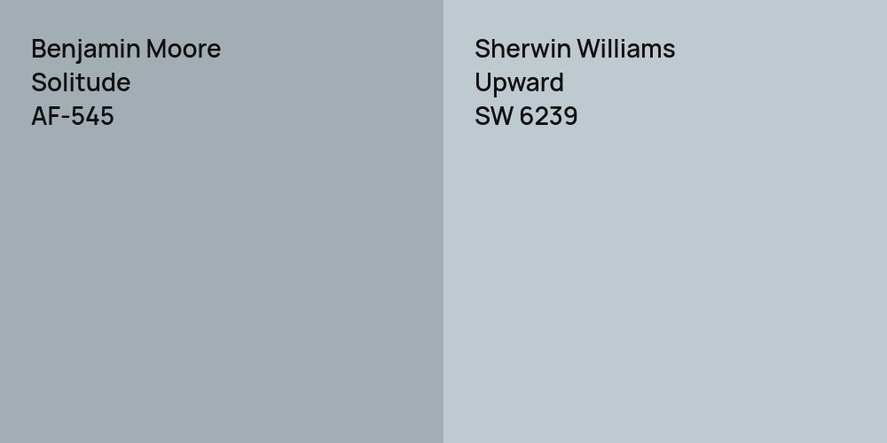 Benjamin Moore Solitude vs. Sherwin Williams Upward