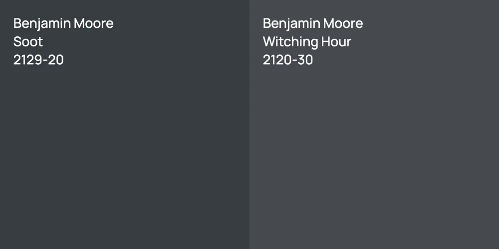 Benjamin Moore Soot vs. Benjamin Moore Witching Hour