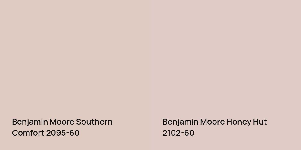 Benjamin Moore Southern Comfort vs. Benjamin Moore Honey Hut