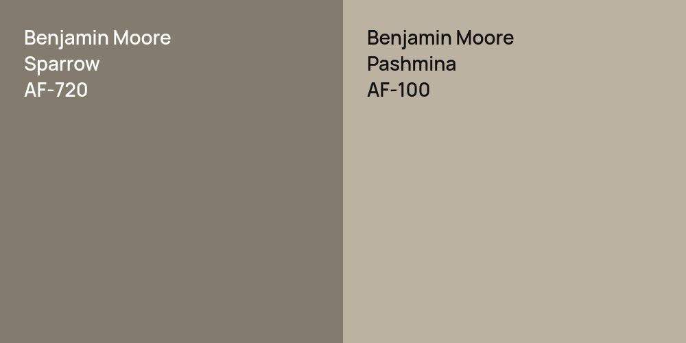 Benjamin Moore Sparrow vs. Benjamin Moore Pashmina