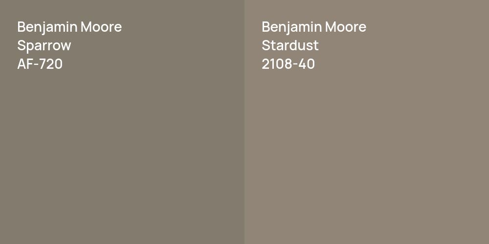 Benjamin Moore Sparrow vs. Benjamin Moore Stardust