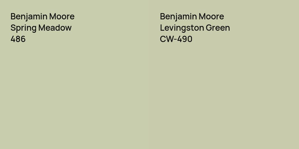 Benjamin Moore Spring Meadow vs. Benjamin Moore Levingston Green