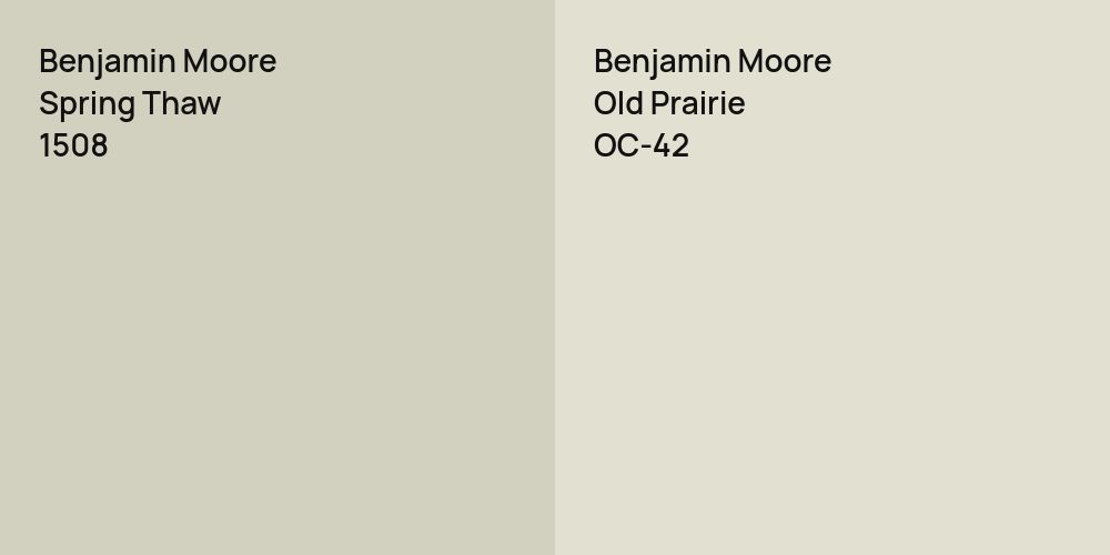 Benjamin Moore Spring Thaw vs. Benjamin Moore Old Prairie