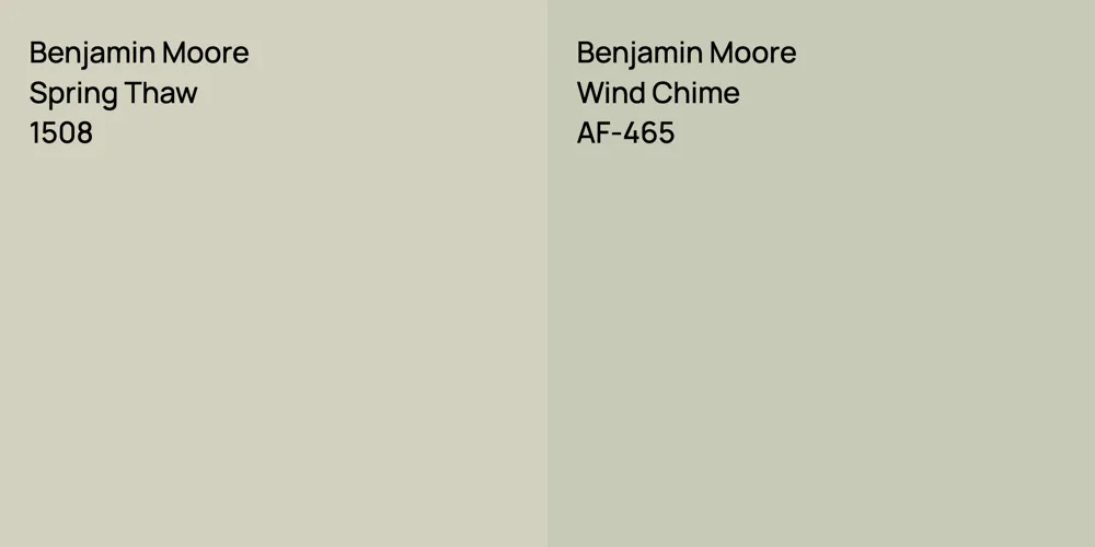 Benjamin Moore Spring Thaw vs. Benjamin Moore Wind Chime