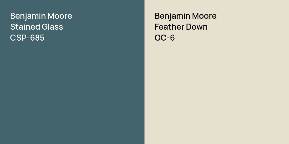 Benjamin Moore Stained Glass vs. Benjamin Moore Feather Down