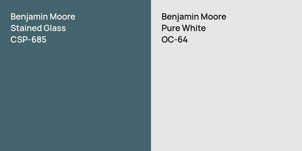 Benjamin Moore Stained Glass vs. Benjamin Moore Pure White