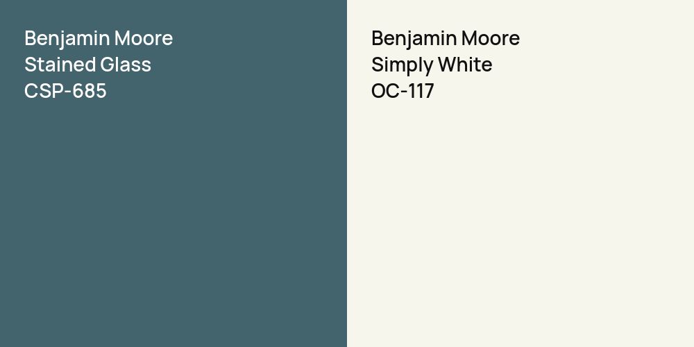 Benjamin Moore Stained Glass vs. Benjamin Moore Simply White