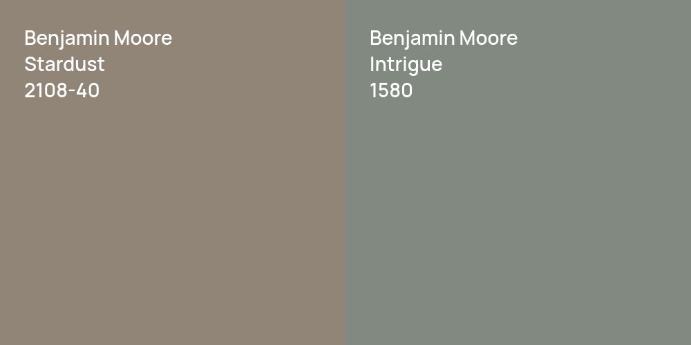 Benjamin Moore Stardust vs. Benjamin Moore Intrigue