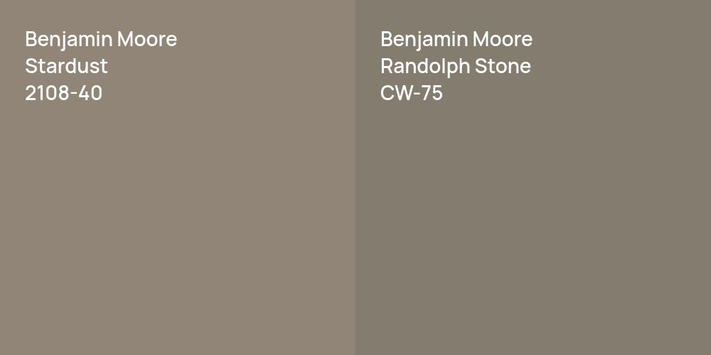 Benjamin Moore Stardust vs. Benjamin Moore Randolph Stone