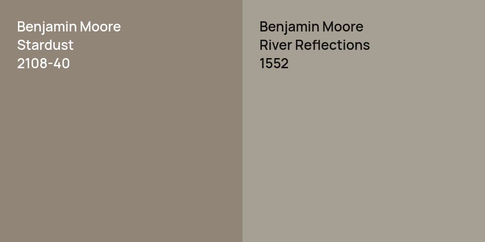 Benjamin Moore Stardust vs. Benjamin Moore River Reflections